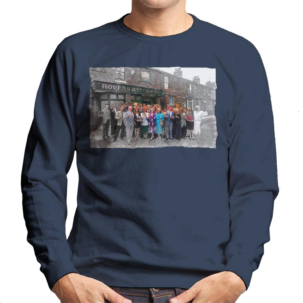 TV Times Cast Of Coronation Street Outside The Rovers Return Men's Sweatshirt