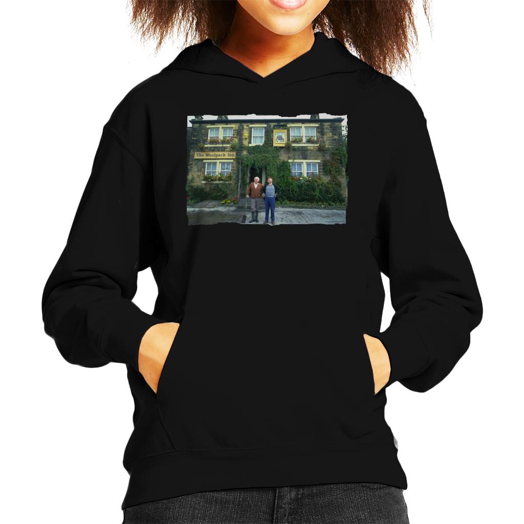 TV Times Amos Brealy And Henry Wilks Outside The Woolpack Emmerdale Kids Hooded Sweatshirt