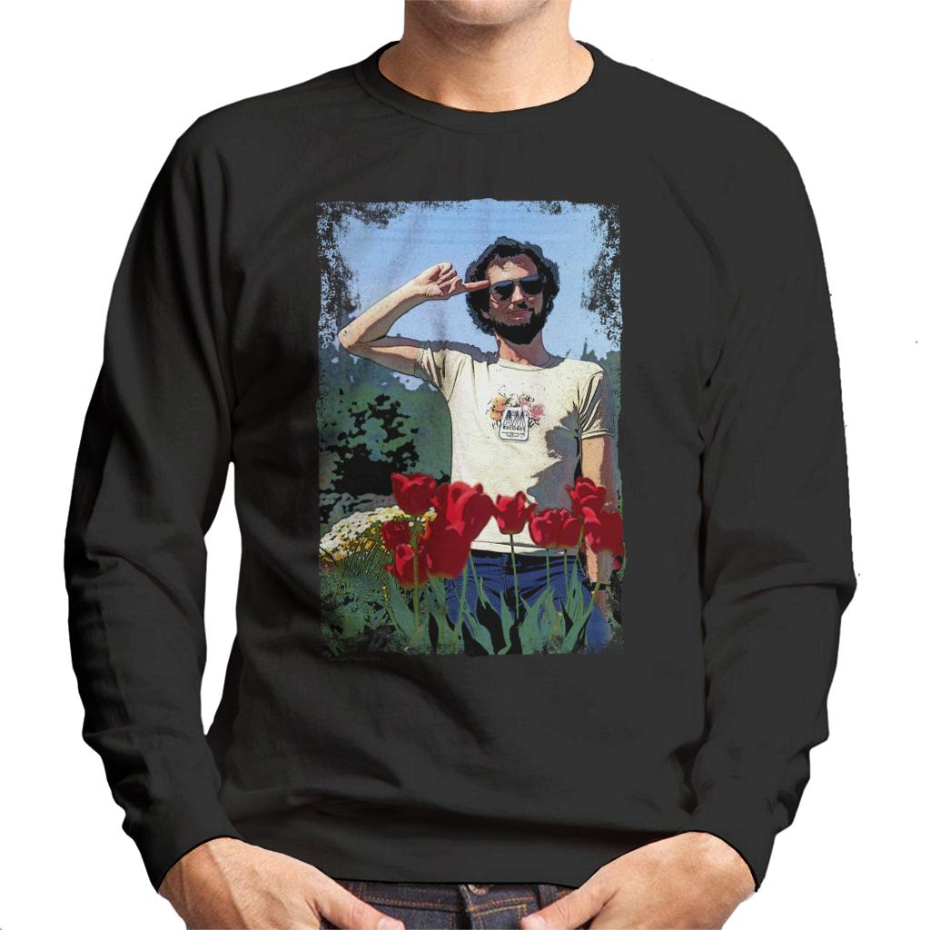 TV Times Comedian Kenny Everett Saluting In A Flowerbed Men's Sweatshirt