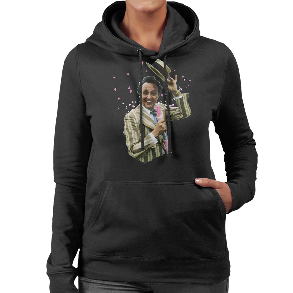 TV Times Comedian Ken Dodd Holding A Stick Of Rock Women's Hooded Sweatshirt