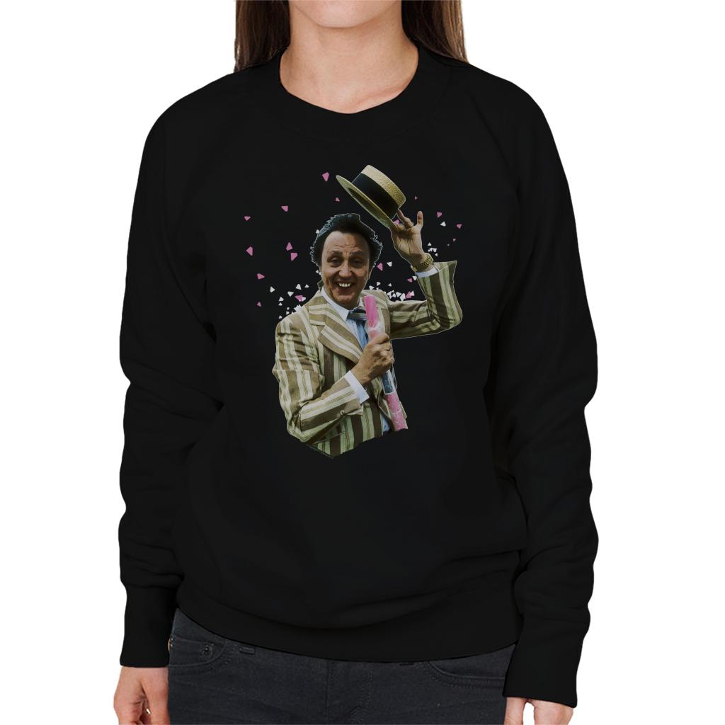 TV Times Comedian Ken Dodd Holding A Stick Of Rock Women's Sweatshirt