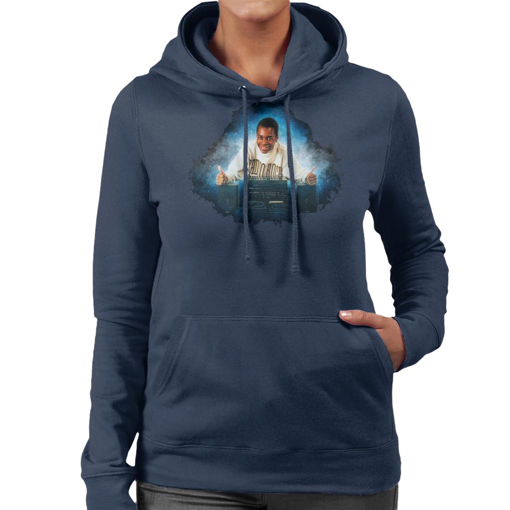 TV Times Andi Peters With A HiFi Thumbs Up Women's Hooded Sweatshirt-ALL + EVERY