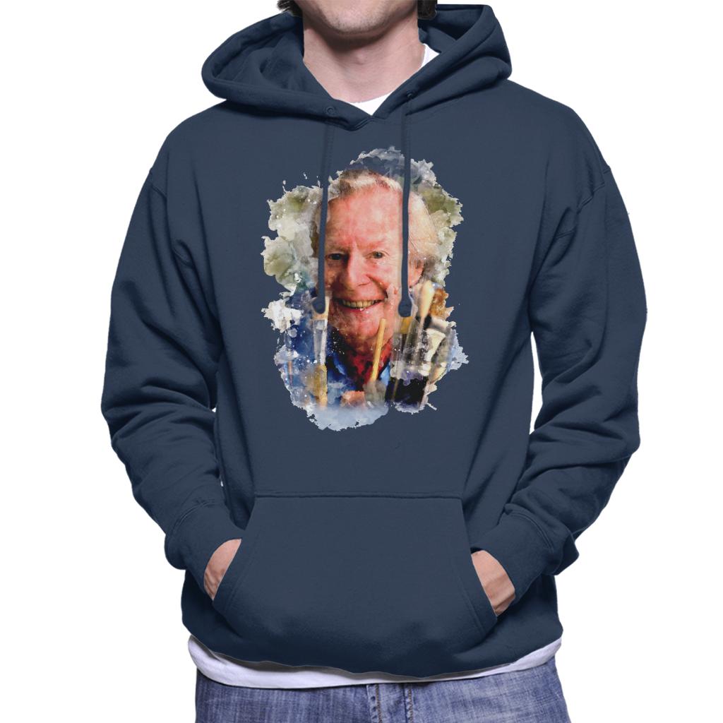 TV Times Artist Tony Hart With Brushes Men's Hooded Sweatshirt-ALL + EVERY