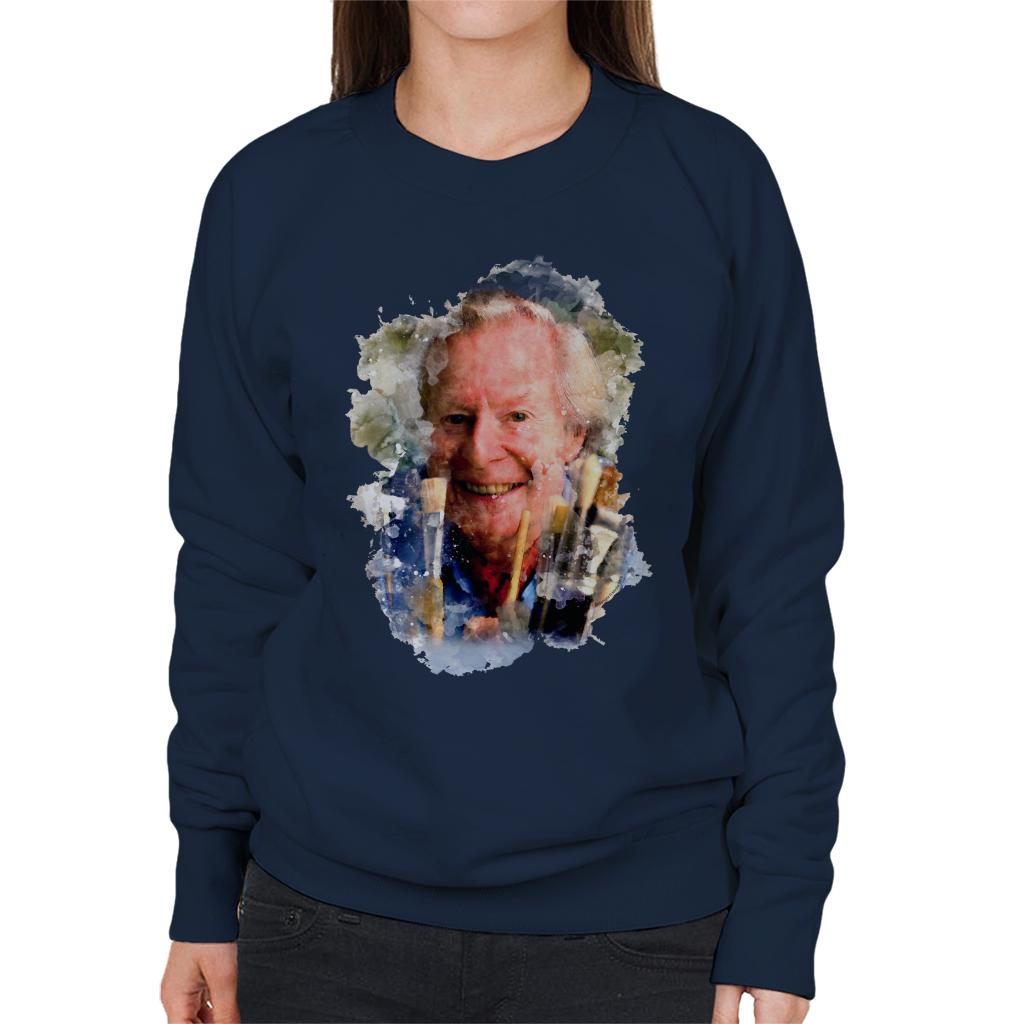 TV Times Artist Tony Hart With Brushes Women's Sweatshirt-ALL + EVERY