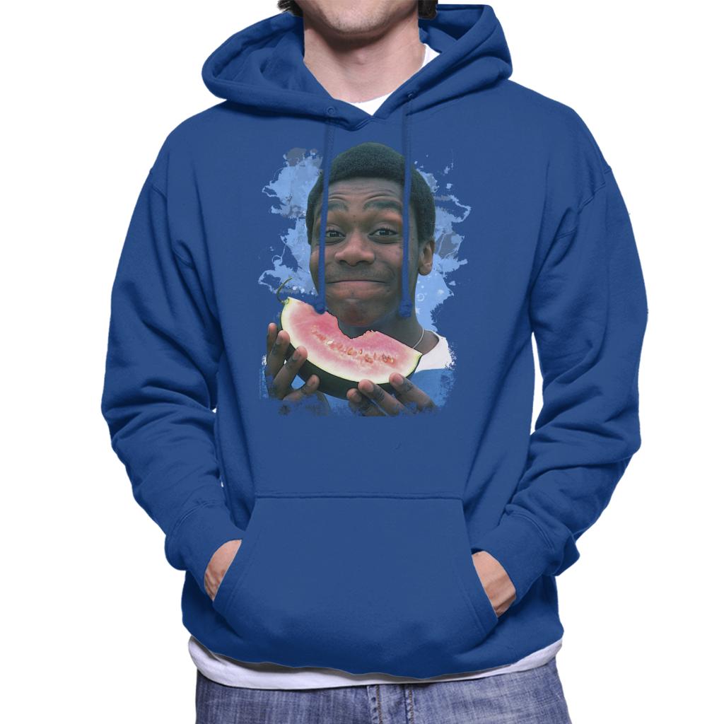 TV Times A Young Lenny Henry Eating A Watermelon Men's Hooded Sweatshirt-ALL + EVERY