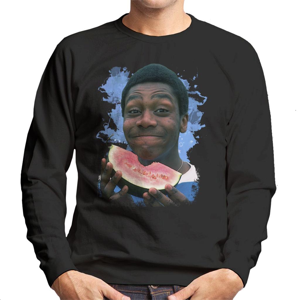 TV Times A Young Lenny Henry Eating A Watermelon Men's Sweatshirt-ALL + EVERY