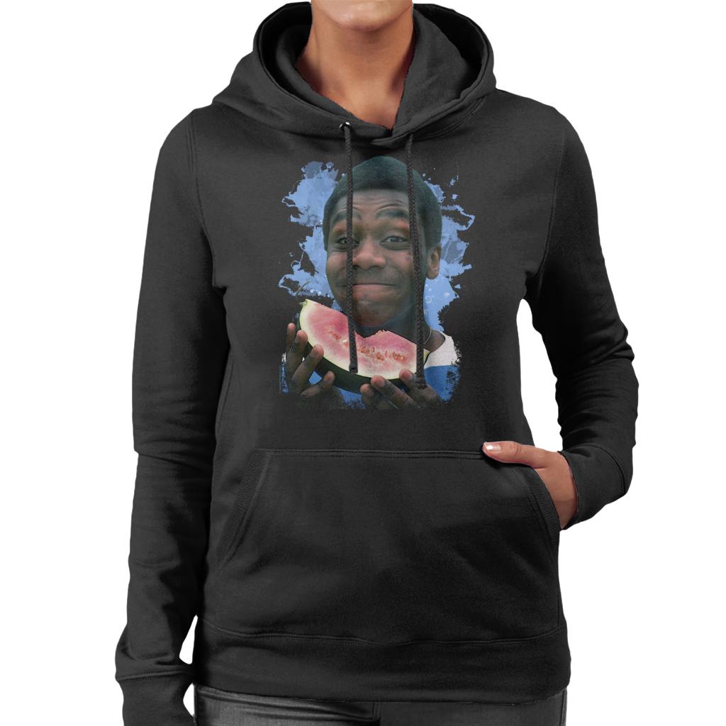 TV Times A Young Lenny Henry Eating A Watermelon Women's Hooded Sweatshirt-ALL + EVERY