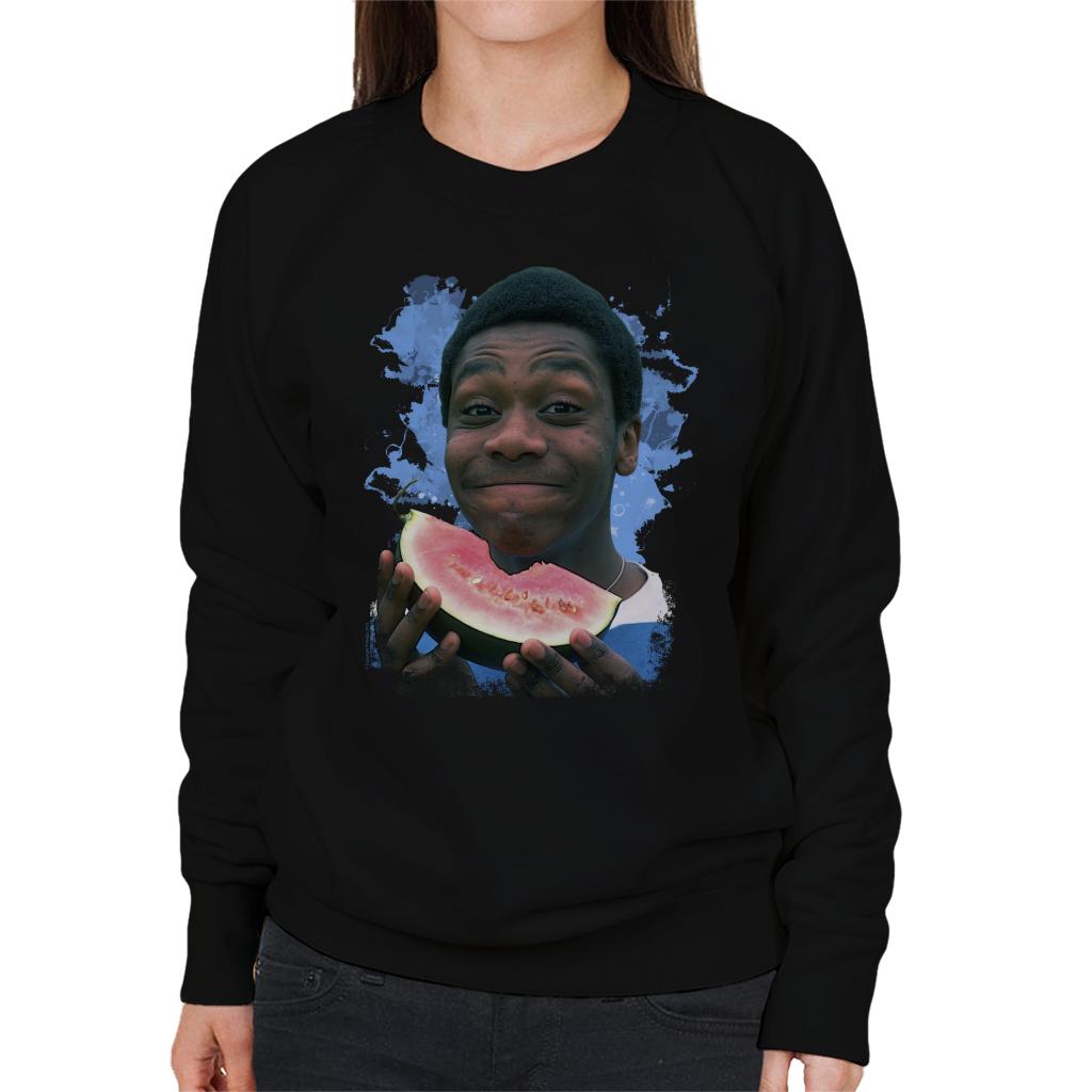 TV Times A Young Lenny Henry Eating A Watermelon Women's Sweatshirt-ALL + EVERY