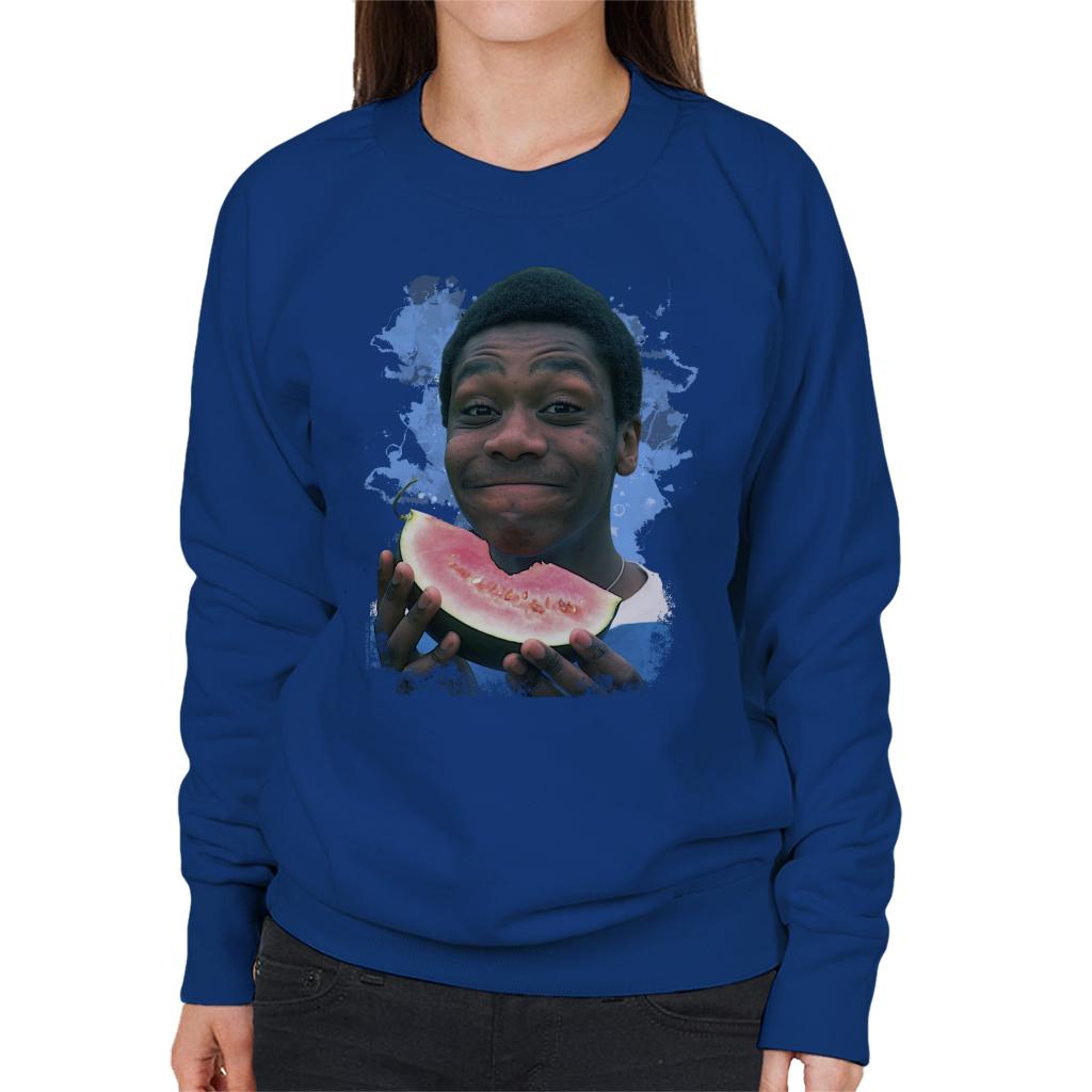 TV Times A Young Lenny Henry Eating A Watermelon Women's Sweatshirt-ALL + EVERY