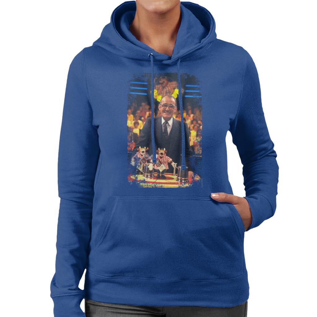 TV Times Jim Bowen Presenter Of Bullseye Women's Hooded Sweatshirt-ALL + EVERY