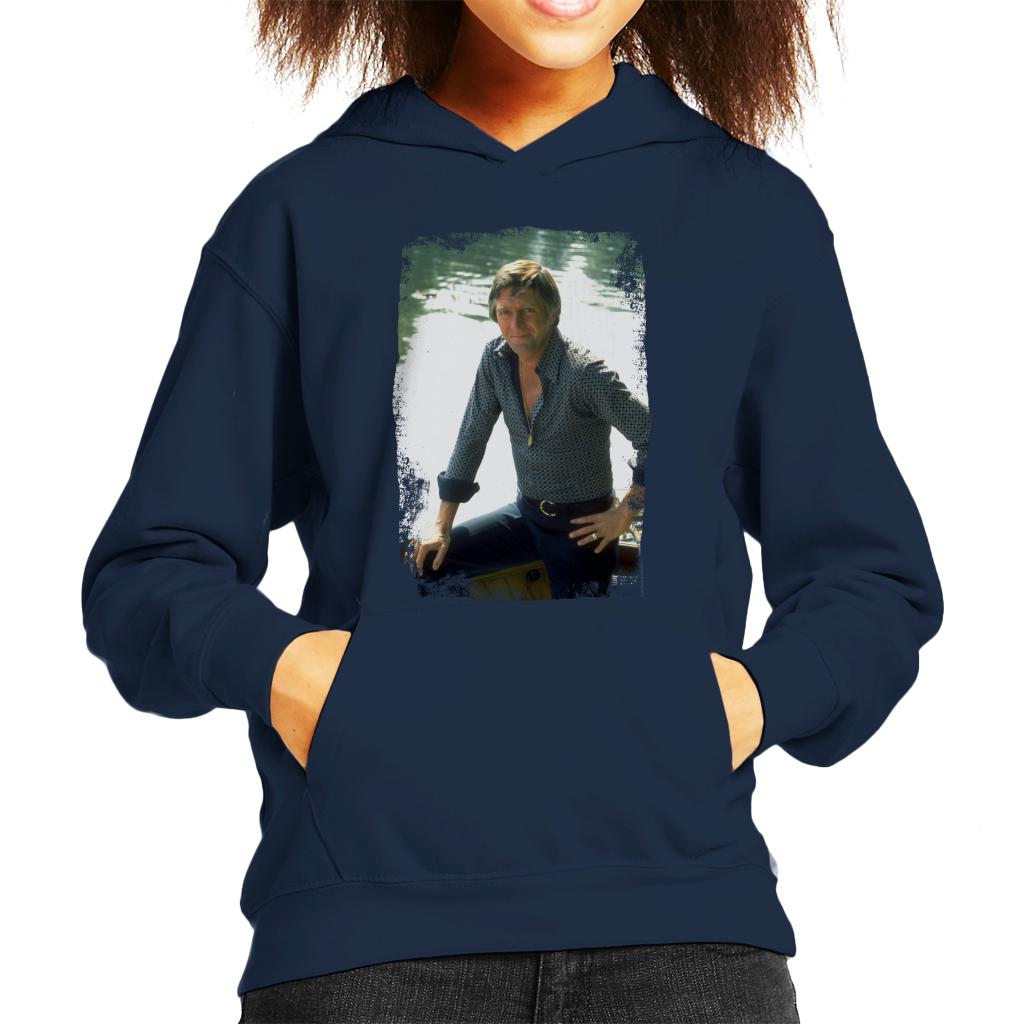 TV Times Michael Parkinson 70s Portrait Kids Hooded Sweatshirt-ALL + EVERY