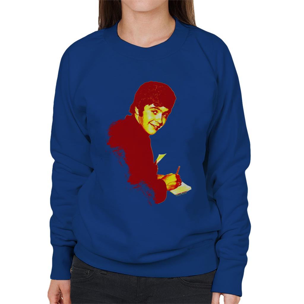 TV Times David Essex Signing Autographs Pop Art Stylised Women's Sweatshirt-ALL + EVERY