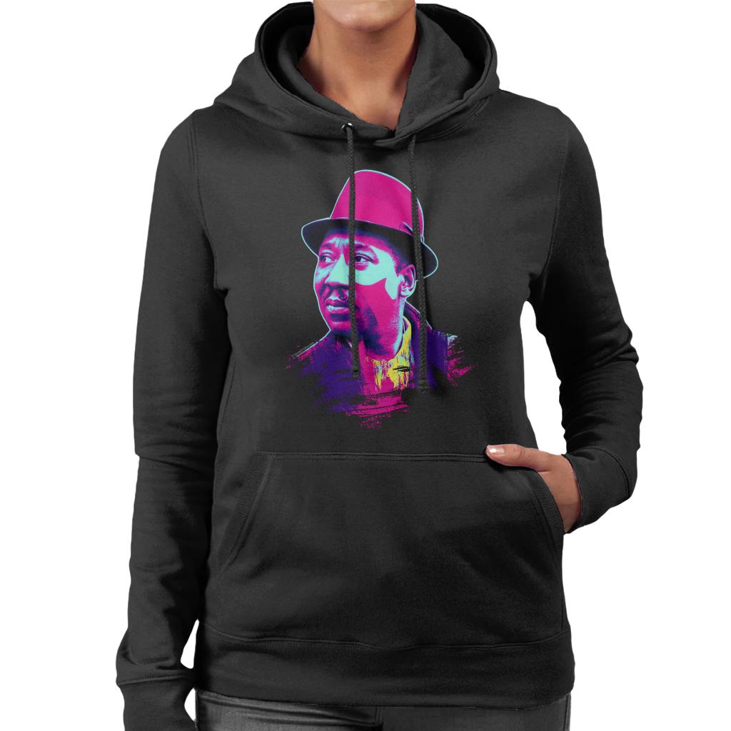 TV Times Muddy Waters Blues And Gospel Train 1964 Pop Art Stylised Women's Hooded Sweatshirt-ALL + EVERY