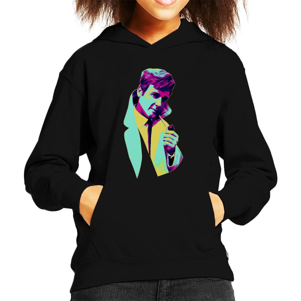 TV Times Roger Moore Park Stroll 1968 Pop Art Stylised Kids Hooded Sweatshirt-ALL + EVERY