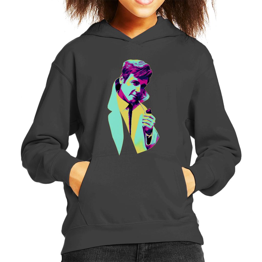 TV Times Roger Moore Park Stroll 1968 Pop Art Stylised Kids Hooded Sweatshirt-ALL + EVERY