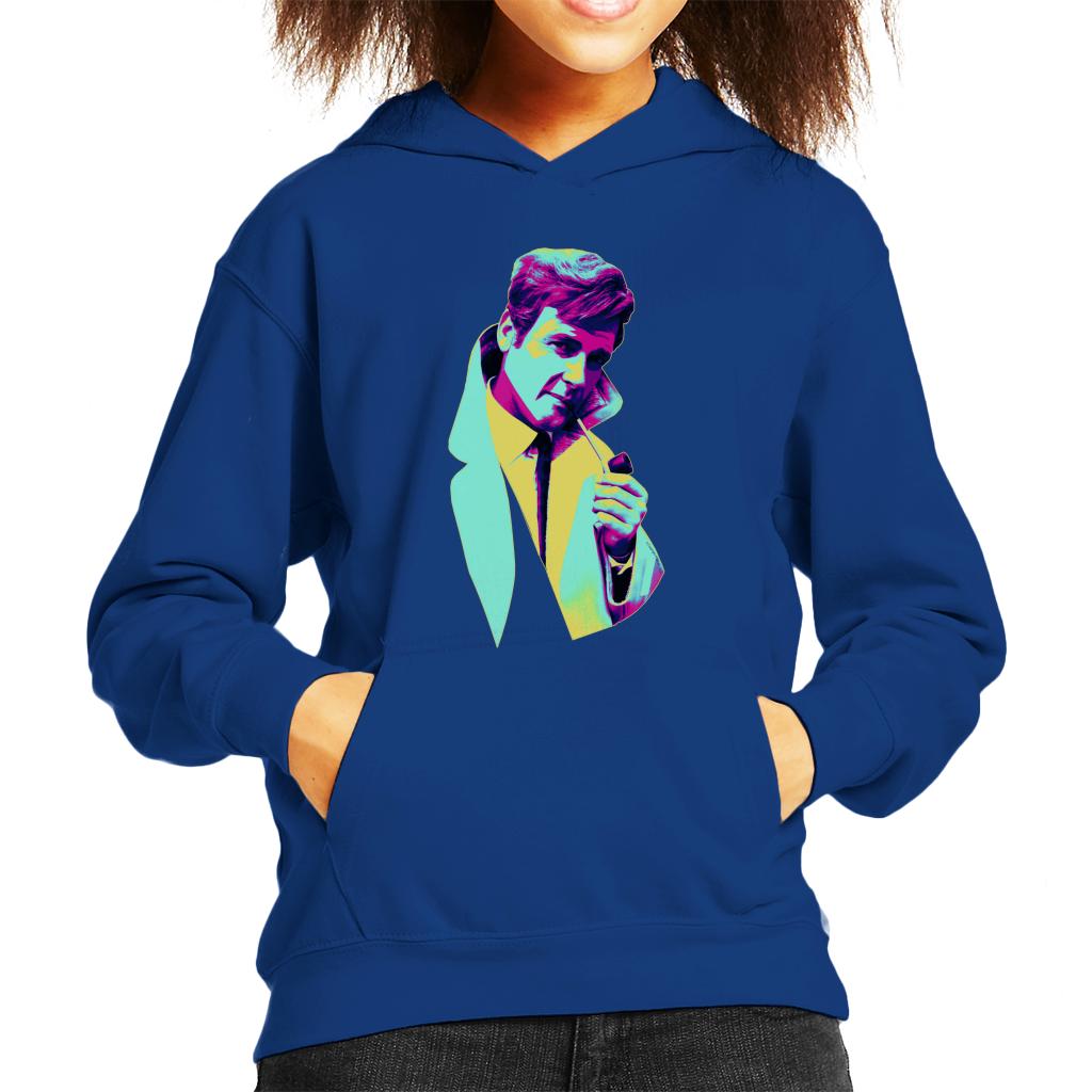 TV Times Roger Moore Park Stroll 1968 Pop Art Stylised Kids Hooded Sweatshirt-ALL + EVERY