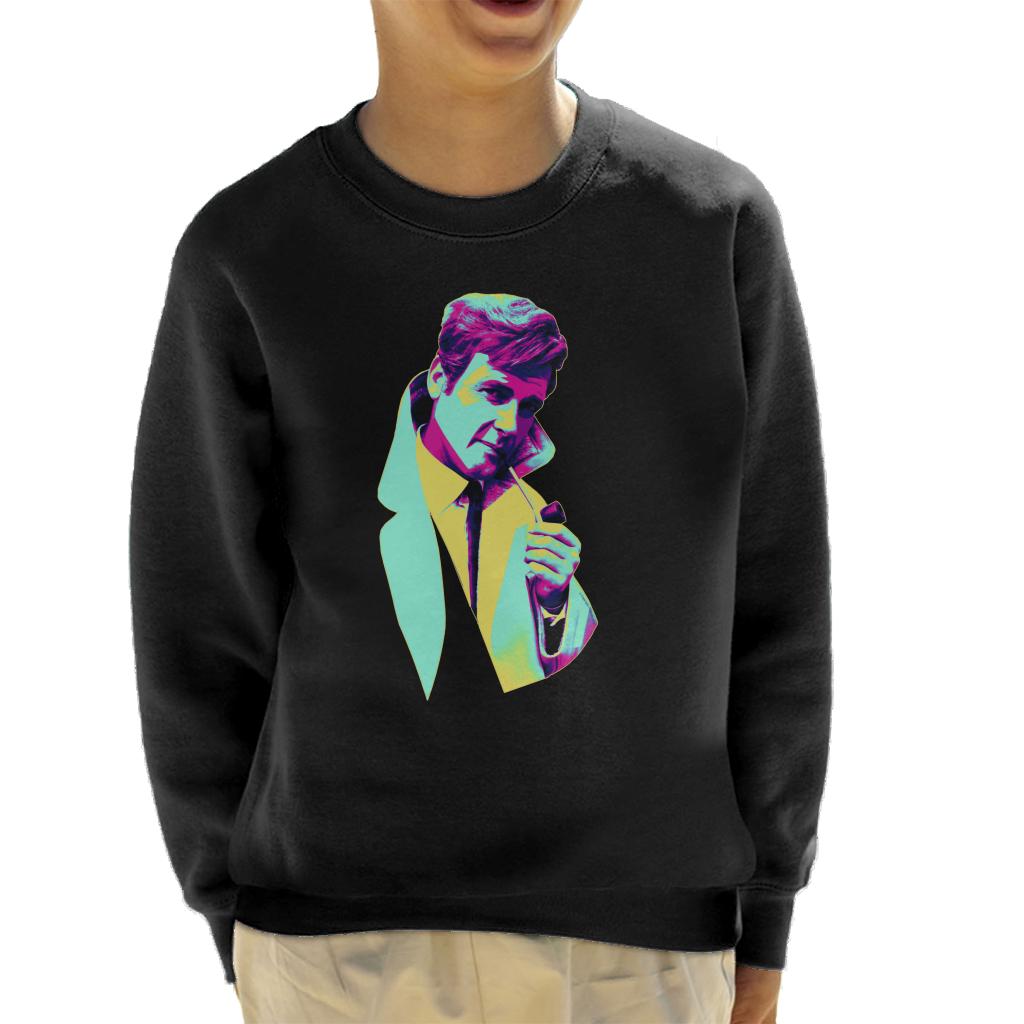 TV Times Roger Moore Park Stroll 1968 Pop Art Stylised Kids Sweatshirt-ALL + EVERY