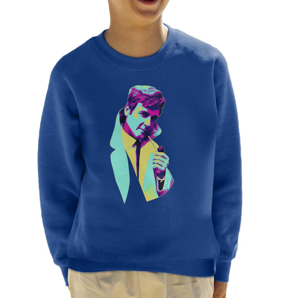 TV Times Roger Moore Park Stroll 1968 Pop Art Stylised Kids Sweatshirt-ALL + EVERY