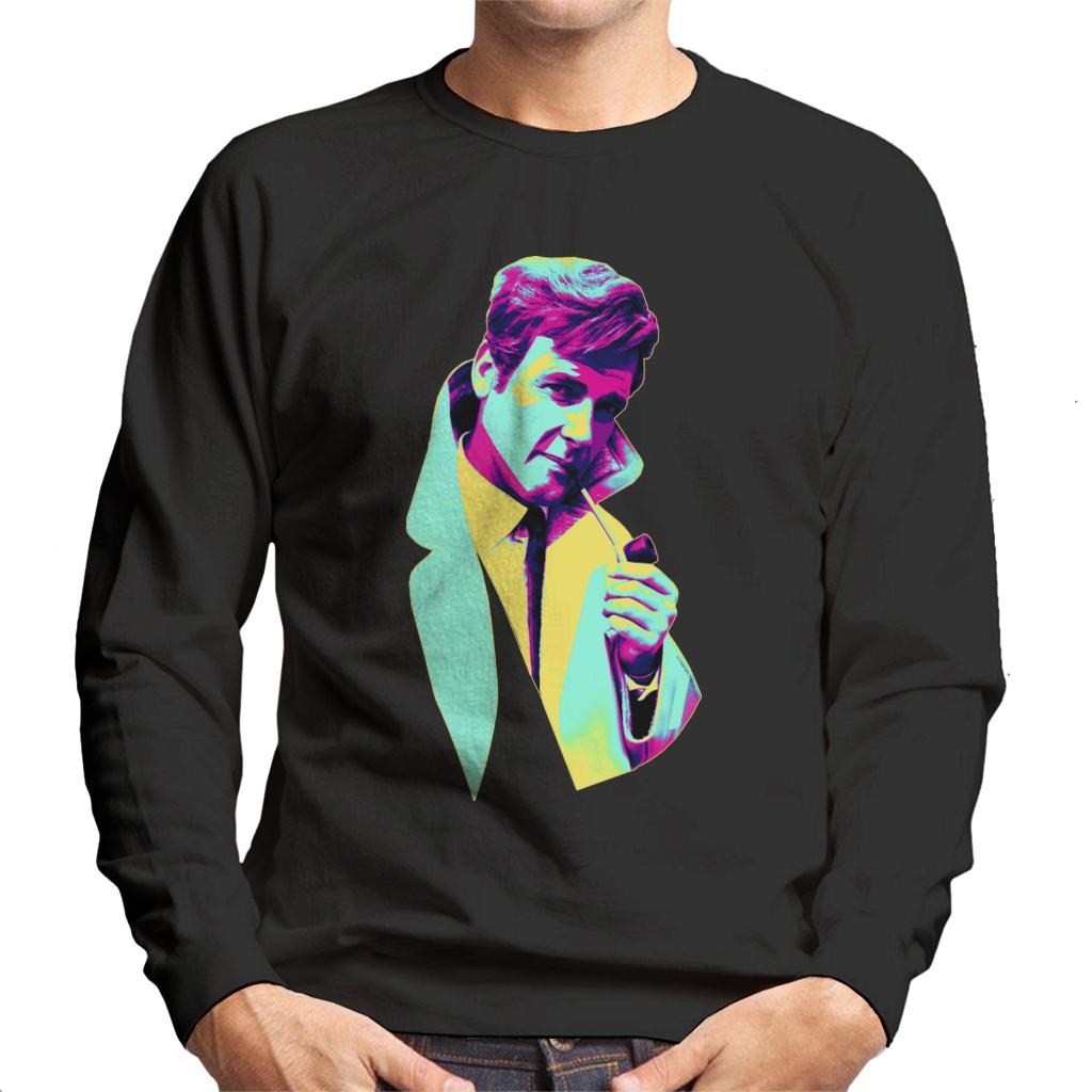 TV Times Roger Moore Park Stroll 1968 Pop Art Stylised Men's Sweatshirt-ALL + EVERY