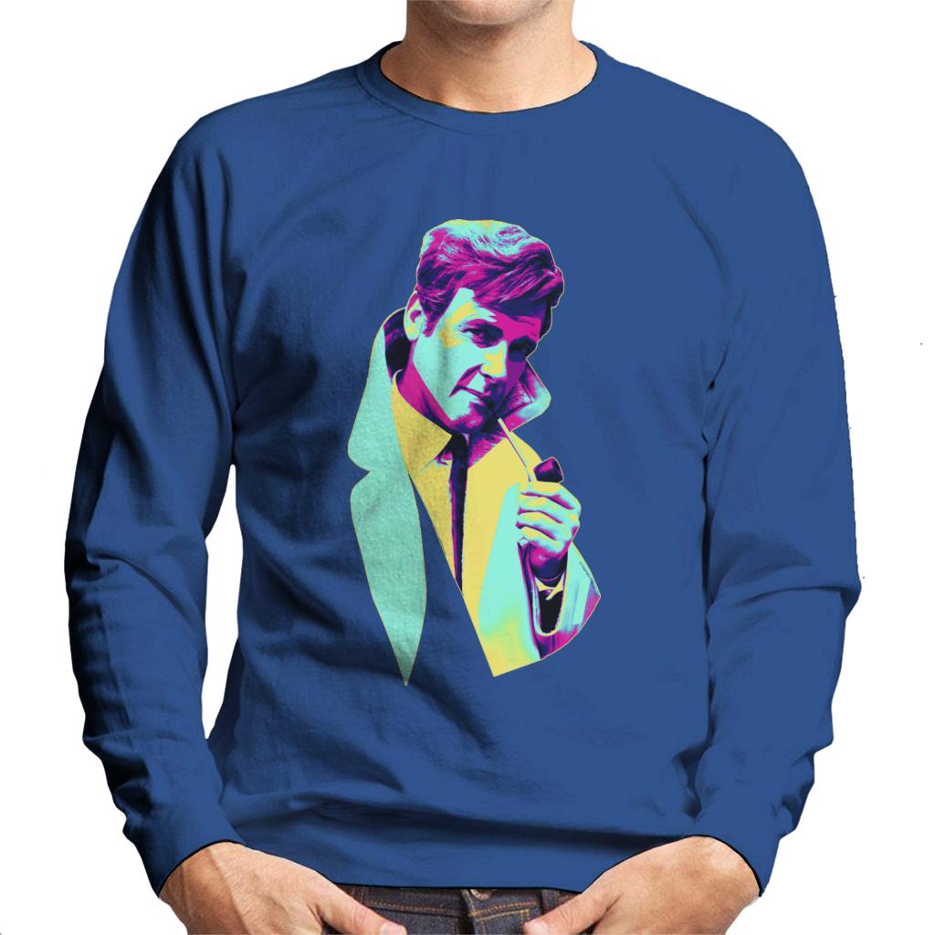 TV Times Roger Moore Park Stroll 1968 Pop Art Stylised Men's Sweatshirt-ALL + EVERY