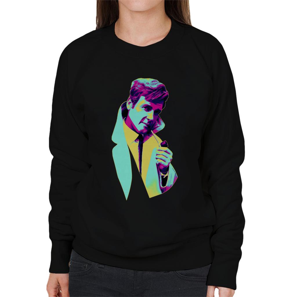 TV Times Roger Moore Park Stroll 1968 Pop Art Stylised Women's Sweatshirt-ALL + EVERY