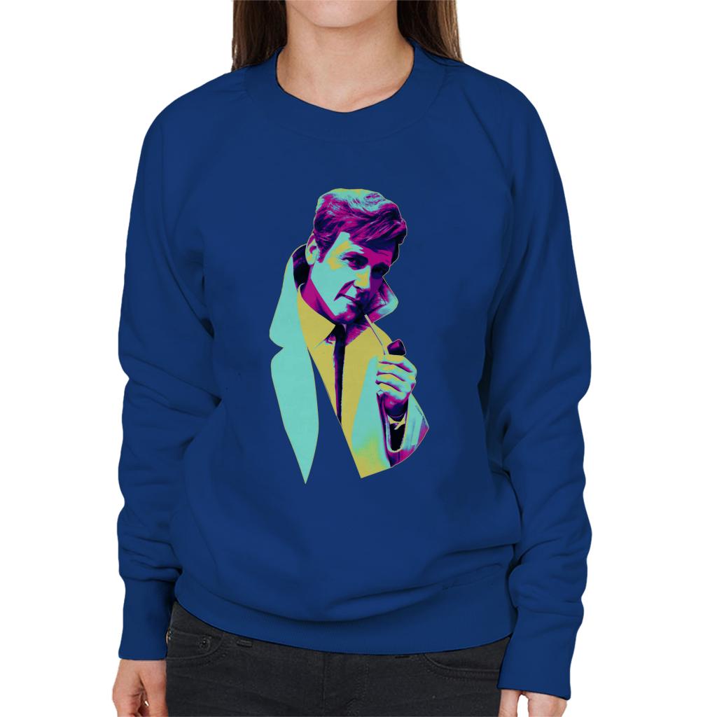 TV Times Roger Moore Park Stroll 1968 Pop Art Stylised Women's Sweatshirt-ALL + EVERY