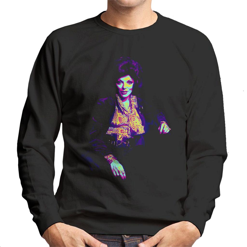 TV Times Joan Collins At Home 1971 Pop Art Stylised Men's Sweatshirt-ALL + EVERY