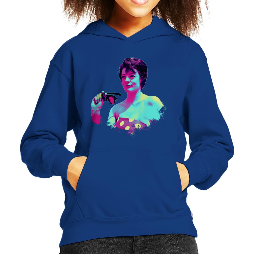 TV Times Maggie Smith Retro Frame Pop Art Stylised Kids Hooded Sweatshirt-ALL + EVERY