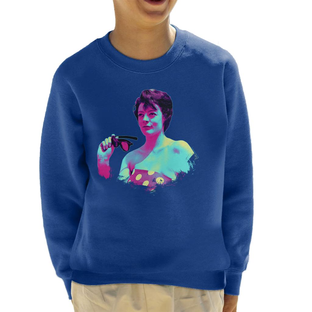 TV Times Maggie Smith Retro Frame Pop Art Stylised Kids Sweatshirt-ALL + EVERY