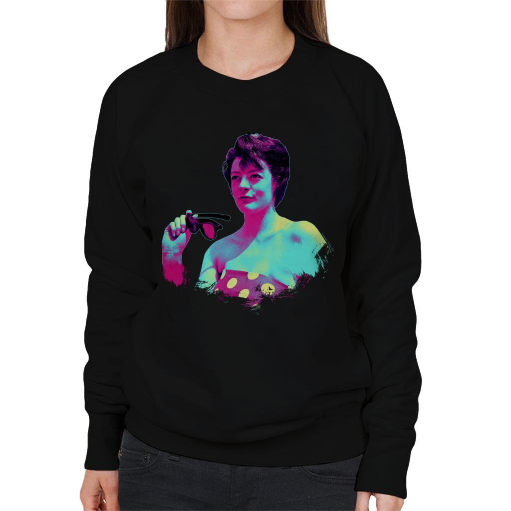 TV Times Maggie Smith Retro Frame Pop Art Stylised Women's Sweatshirt-ALL + EVERY