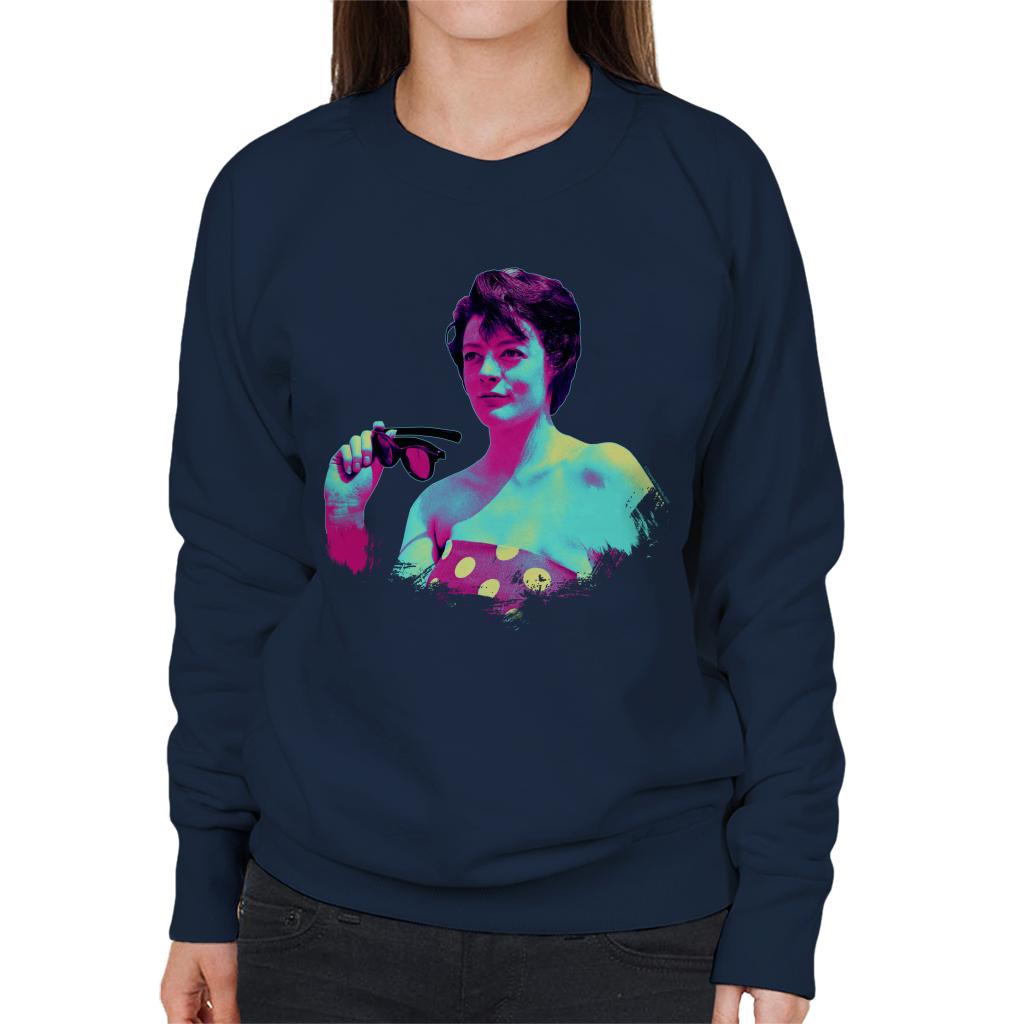 TV Times Maggie Smith Retro Frame Pop Art Stylised Women's Sweatshirt-ALL + EVERY