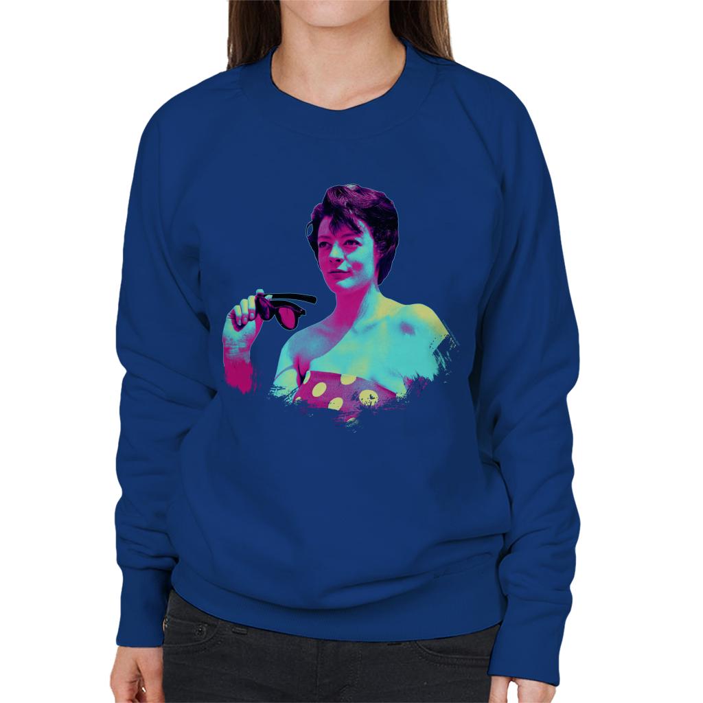 TV Times Maggie Smith Retro Frame Pop Art Stylised Women's Sweatshirt-ALL + EVERY