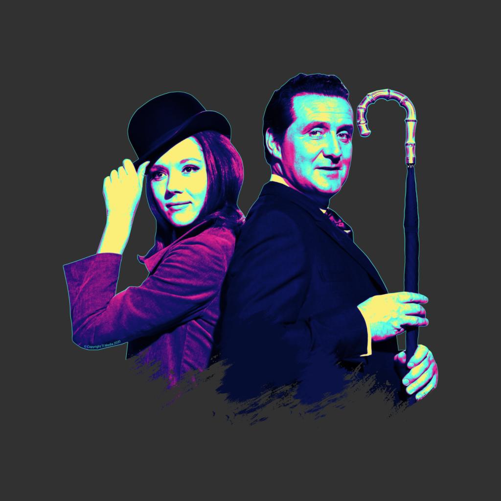 TV Times Avengers Diana Rigg And Patrick Macnee Pop Art Stylised Men's T-Shirt-ALL + EVERY