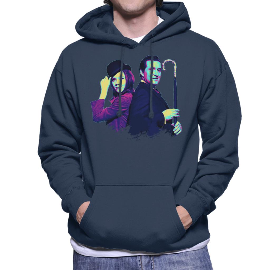 TV Times Avengers Diana Rigg And Patrick Macnee Pop Art Stylised Men's Hooded Sweatshirt-ALL + EVERY