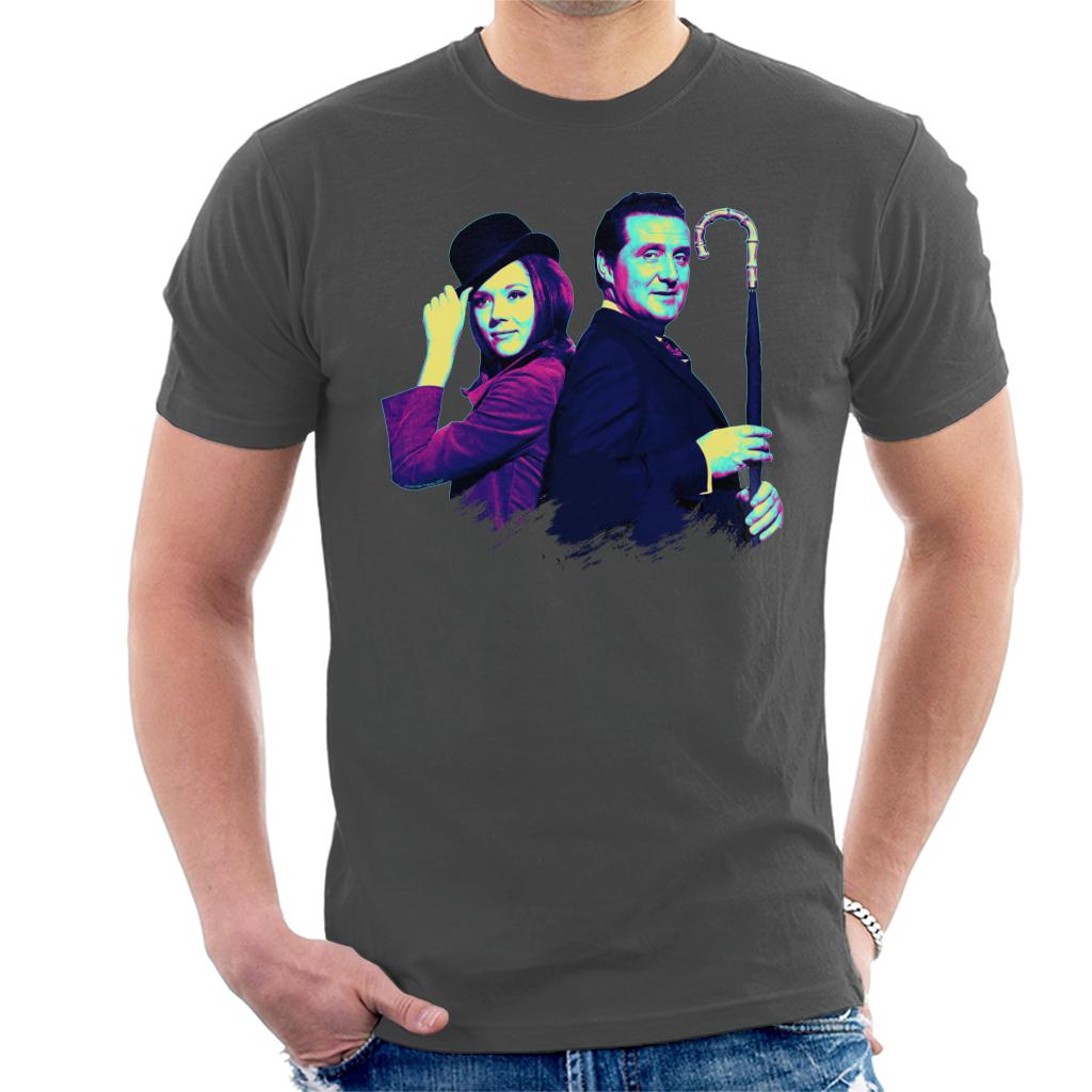 TV Times Avengers Diana Rigg And Patrick Macnee Pop Art Stylised Men's T-Shirt-ALL + EVERY