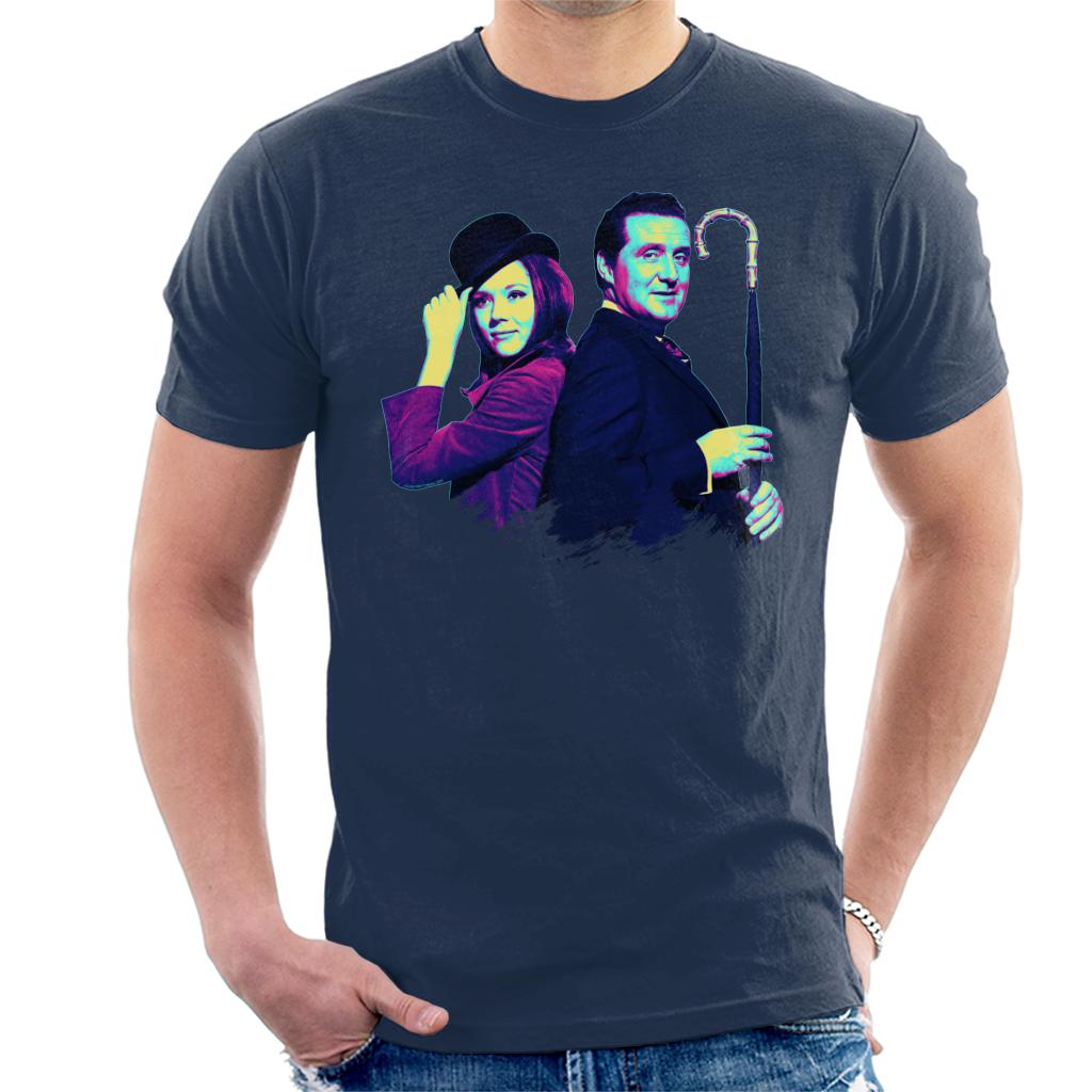 TV Times Avengers Diana Rigg And Patrick Macnee Pop Art Stylised Men's T-Shirt-ALL + EVERY