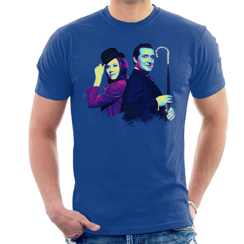 TV Times Avengers Diana Rigg And Patrick Macnee Pop Art Stylised Men's T-Shirt-ALL + EVERY