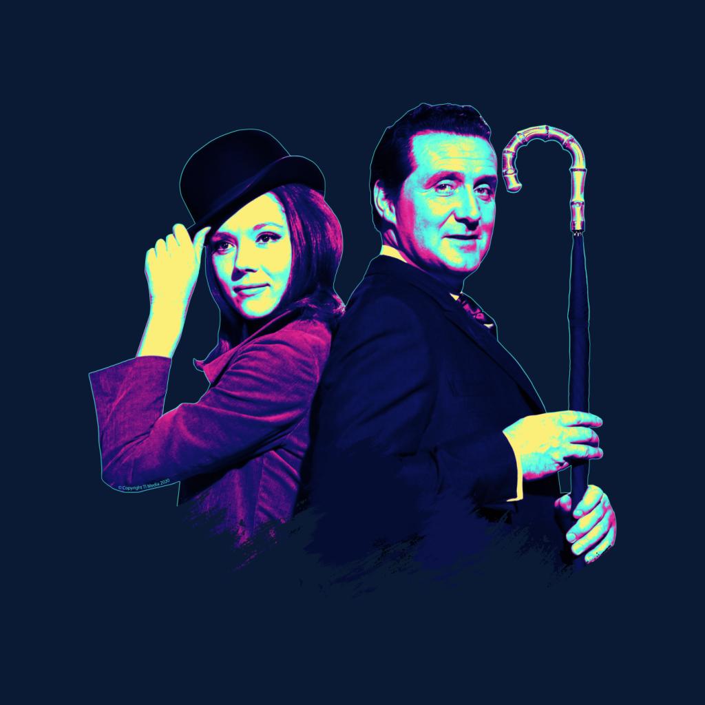 TV Times Avengers Diana Rigg And Patrick Macnee Pop Art Stylised Men's T-Shirt-ALL + EVERY