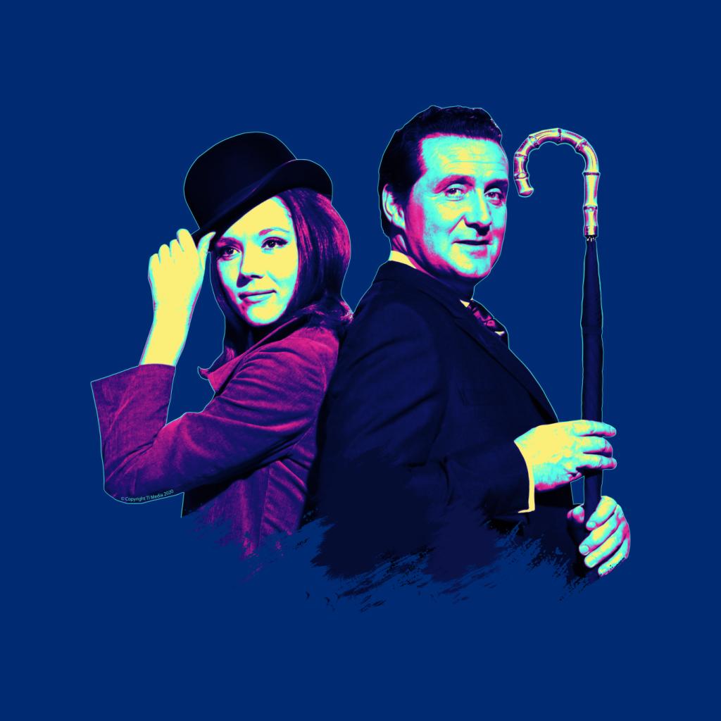 TV Times Avengers Diana Rigg And Patrick Macnee Pop Art Stylised Men's T-Shirt-ALL + EVERY