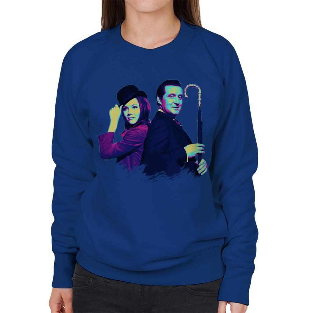 TV Times Avengers Diana Rigg And Patrick Macnee Pop Art Stylised Women's Sweatshirt-ALL + EVERY