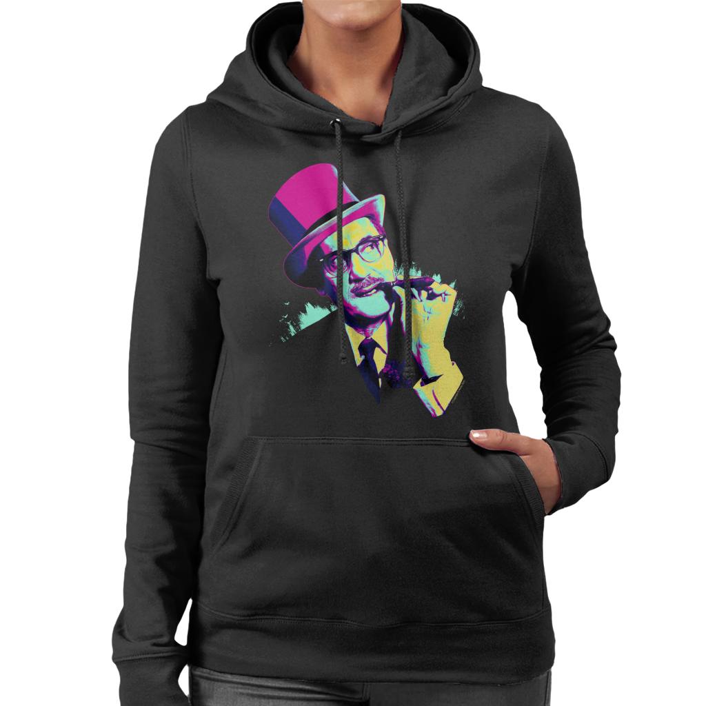 TV Times Groucho Marx 1967 Pop Art Stylised Women's Hooded Sweatshirt-ALL + EVERY