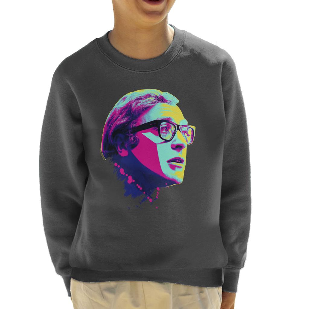 TV Times Michael Caine Billion Dollar Brain 1967 Pop Art Stylised Kids Sweatshirt-ALL + EVERY