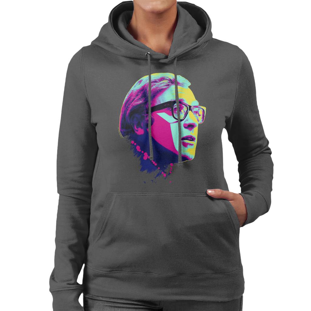 TV Times Michael Caine Billion Dollar Brain 1967 Pop Art Stylised Women's Hooded Sweatshirt-ALL + EVERY