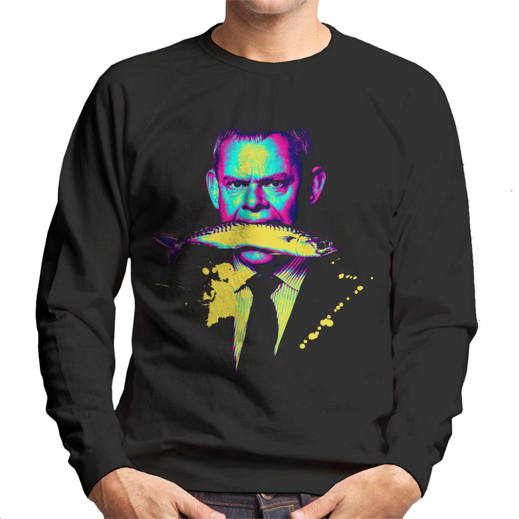 TV Times Martin Clunes Fish Doc Martin Pop Art Stylised Men's Sweatshirt-ALL + EVERY