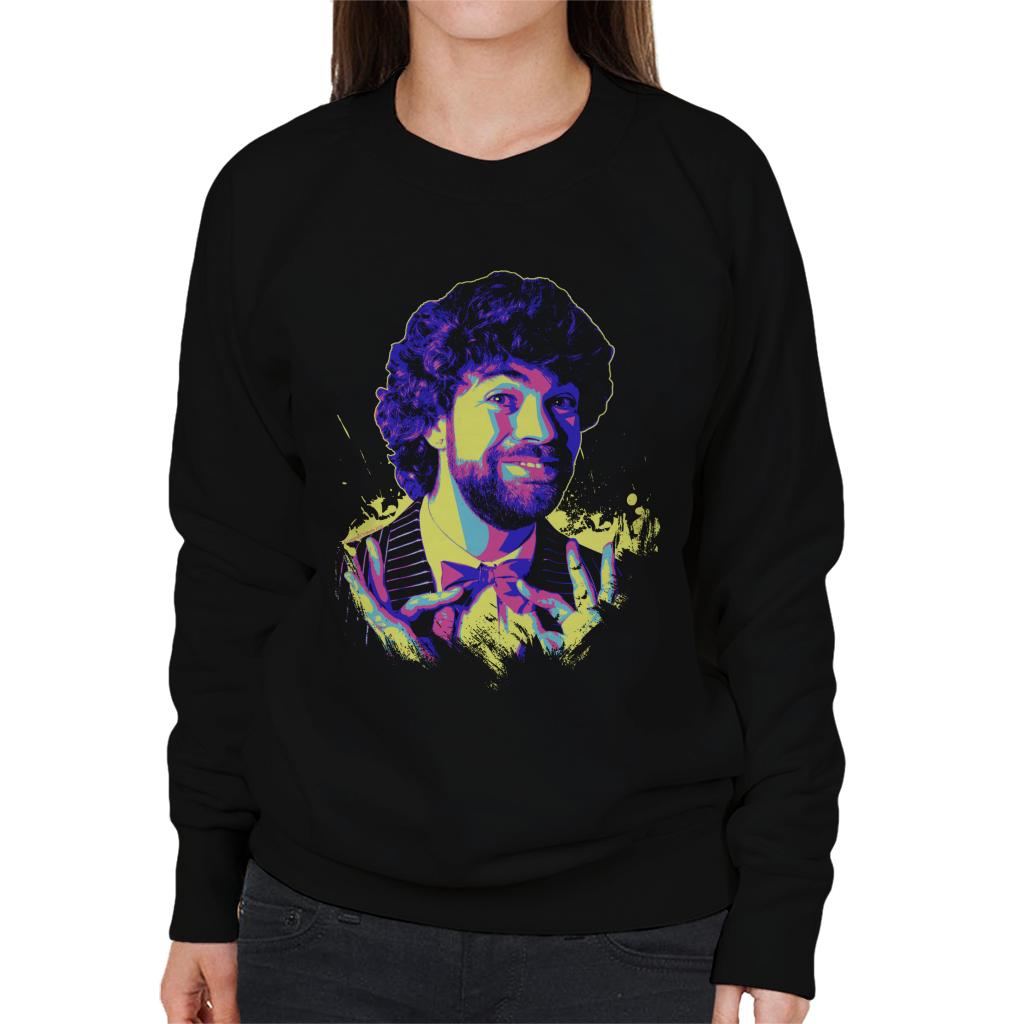 TV Times Matthew Kelly Bow Tie Pop Art Stylised Women's Sweatshirt-ALL + EVERY