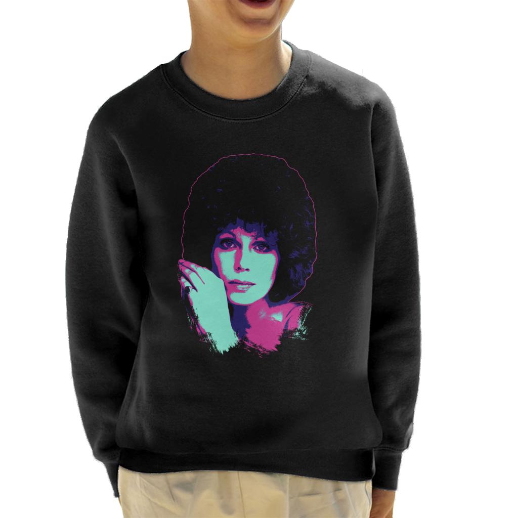 TV Times Joanna Lumley 1976 Pop Art Stylised Kids Sweatshirt-ALL + EVERY