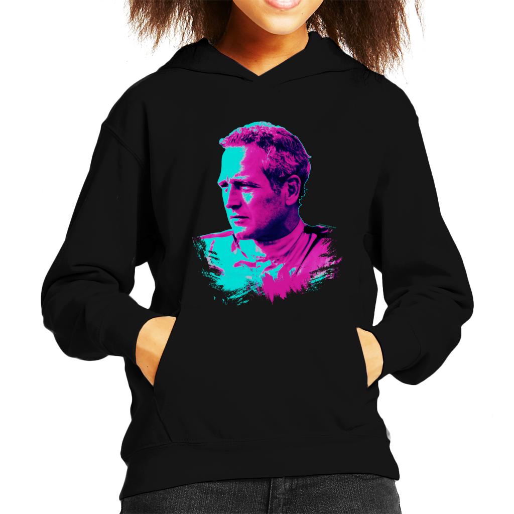 TV Times Paul Newman Race Suit 1974 Pop Art Stylised Kids Hooded Sweatshirt-ALL + EVERY