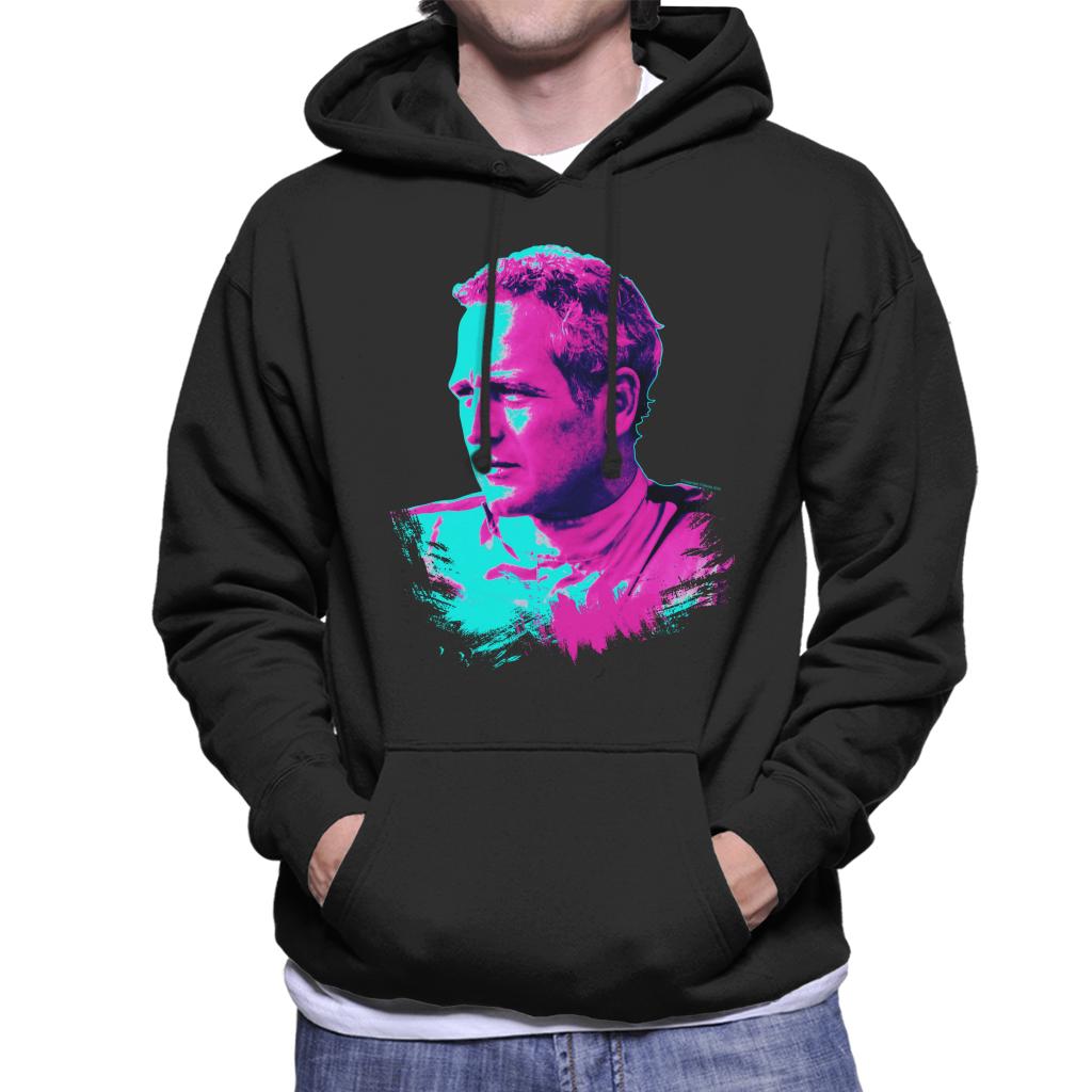 TV Times Paul Newman Race Suit 1974 Pop Art Stylised Men's Hooded Sweatshirt-ALL + EVERY