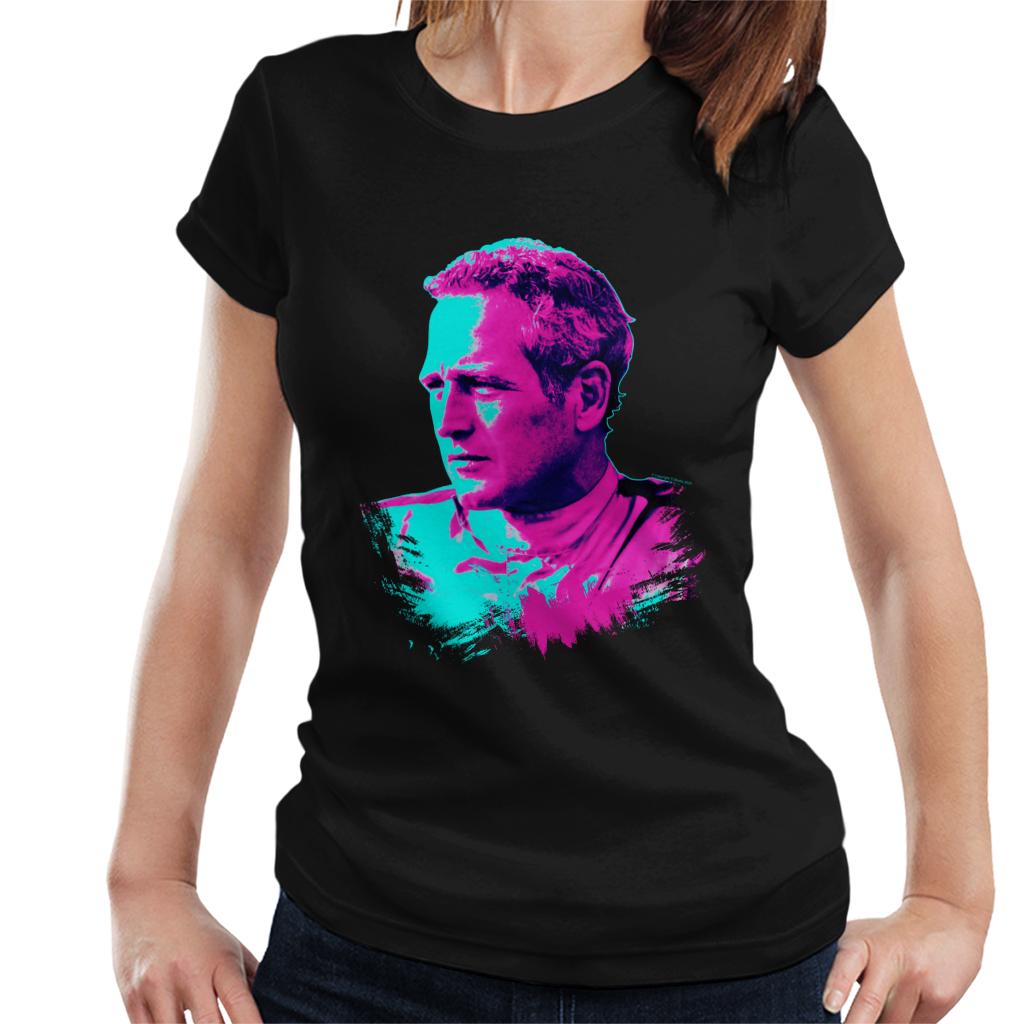 TV Times Paul Newman Race Suit 1974 Pop Art Stylised Women's T-Shirt-ALL + EVERY