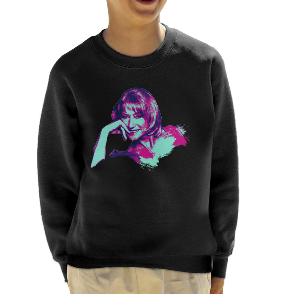 TV Times Helen Mirren Pop Art Stylised Kids Sweatshirt-ALL + EVERY